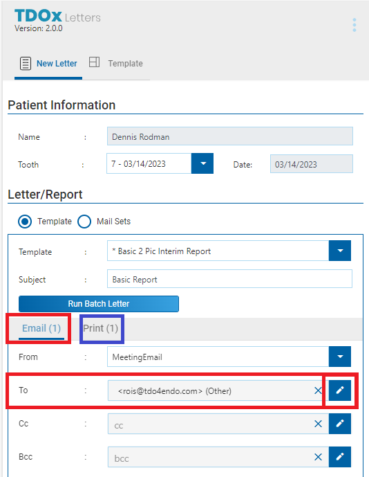 Cloud Letters how to print or print & email simultaneously